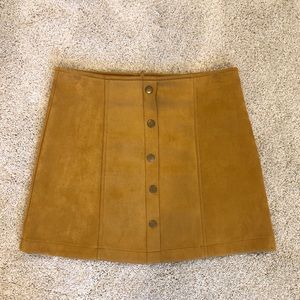 Yellow Button-Down Skirt